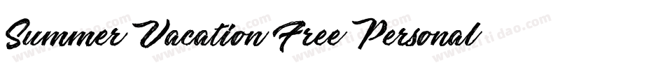 Summer Vacation Free Personal字体转换
